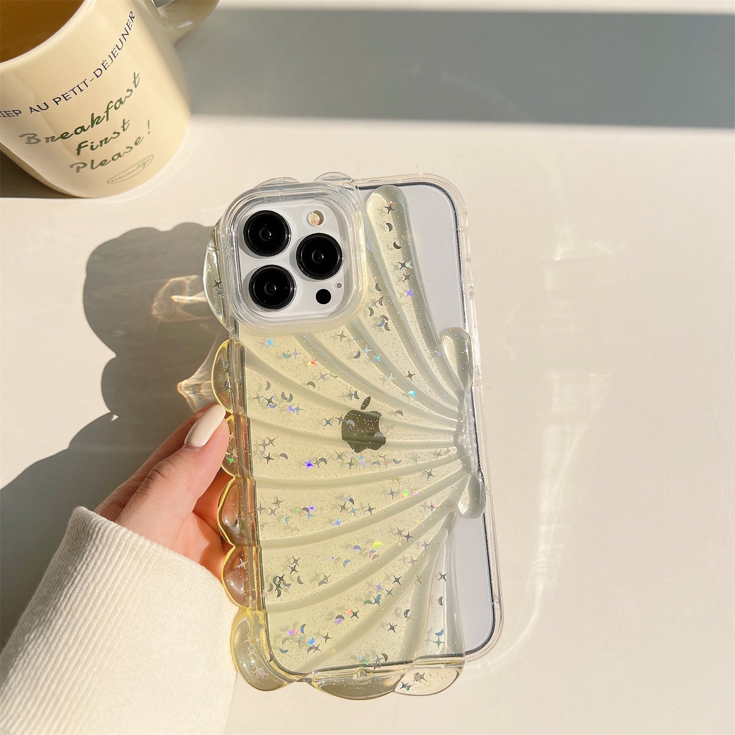 Pro iPhone 14 Pro Max Sparkly Star Epoxy Pouzdro na telefon Měkký TPU Roztomilý 3D protiskluzový kryt Sea Shell Pro iPhone 14 Pro Max Sparkly Star Epoxy Pouzdro na telefon Měkký TPU Roztomilý 3D protiskluzový kryt Sea Shell